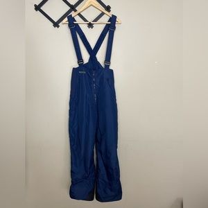 Columbia Navy Blue Over All Bib Ski Snow Pants Women's Medium